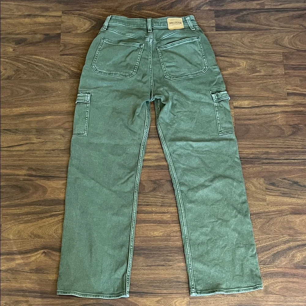 Hollister Olive Green Ultra High Rise Dad Jeans - Picture 2 of 4